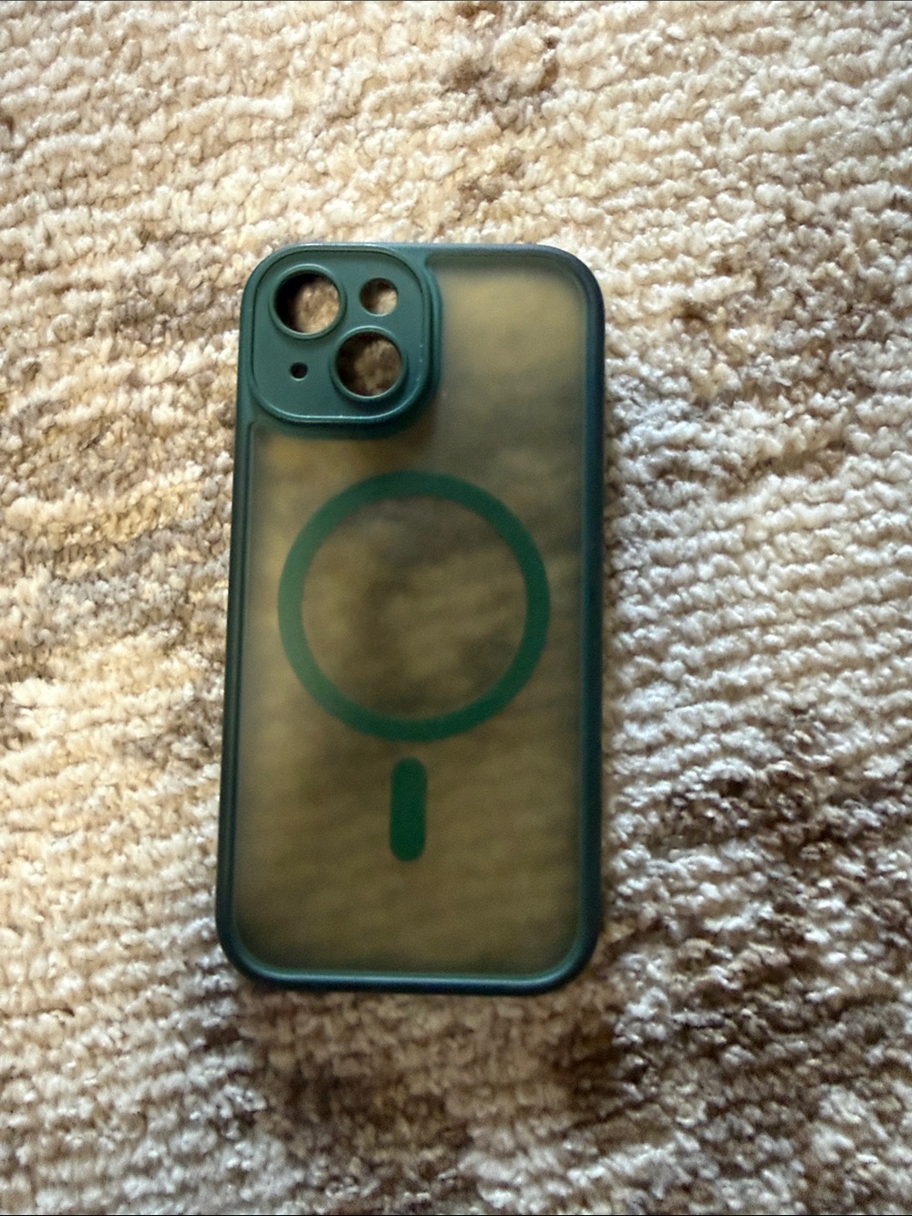 Clear Green MagSafe-Compatible Phone Case